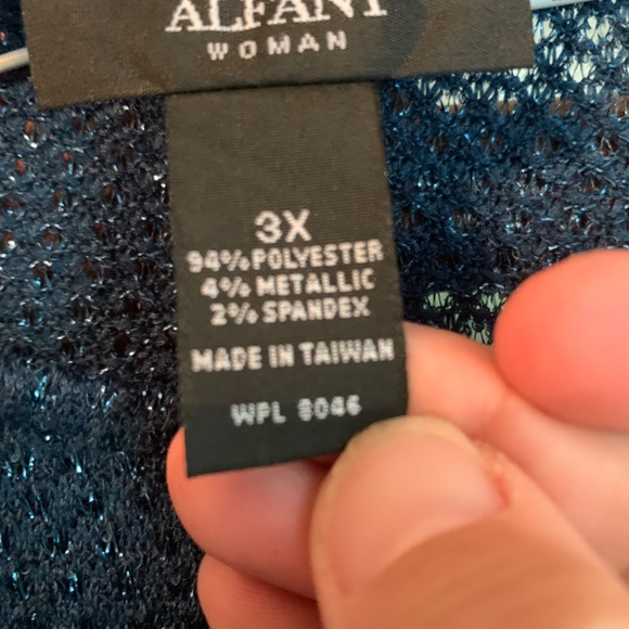 Alfani metallic top/sweater in urban teal. NWT . Retail 65.50 - Picture 6 of 7